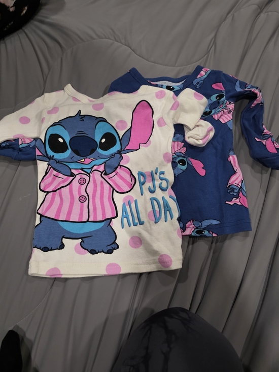Disney Other - Disney Lilo & Stitch Pajama Tops - White, Pink & Blue